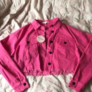 Cropped Hot Pink Jacket